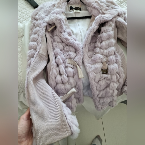 Roberto Cavalli / Just Cavalli real fur and leather jacket size 40/ medium - Picture 4 of 14